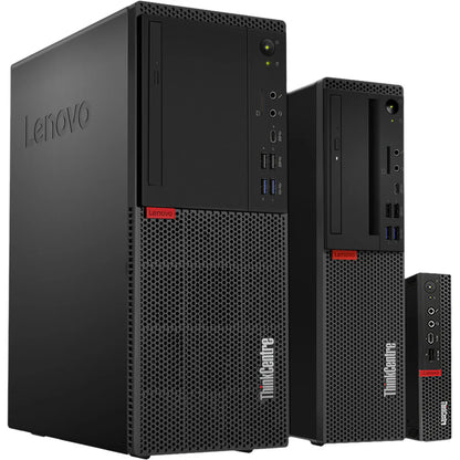 Ordinateur de bureau Lenovo ThinkCentre M720t 10SQ0019US - Intel Core i3 8e génération i3-8100 3,60 GHz - 8 Go de RAM DDR4 SDRAM - Disque dur 1 To - Tour 10SQ0019US