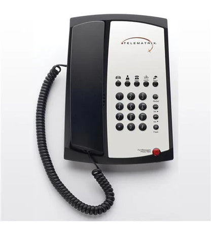 Téléphone analogique à ligne unique pour hôtel Telematrix 3100MW5 - Noir