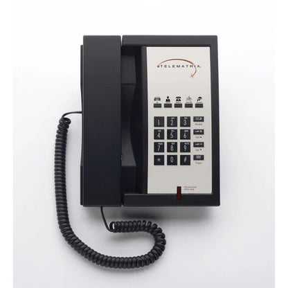 Téléphone analogique à ligne unique pour hôtel Telematrix 3300MW5 - Noir