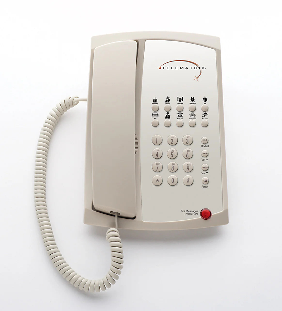 Télématrix 3100MW10 Ligne unique 10 boutons Ash