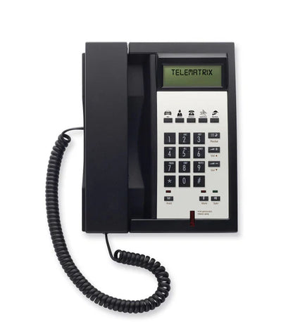 Téléphone SIP à ligne unique Telematrix 3300IP-MWD5 pour chambre d'amis, noir
