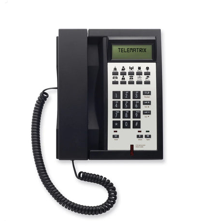 Téléphone SIP à ligne unique Telematrix 3300IP-MWD pour chambre d'amis, noir