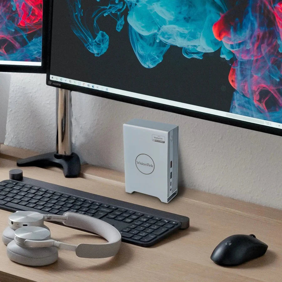 Station d'accueil VisionTek VT7100 à triple écran 4K USB-C avec alimentation de 100 W 901499
