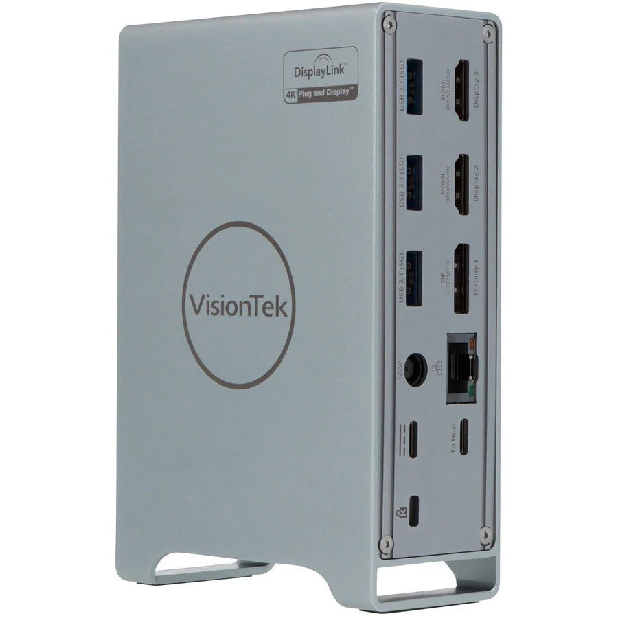 Station d'accueil VisionTek VT7100 à triple écran 4K USB-C avec alimentation de 100 W 901499