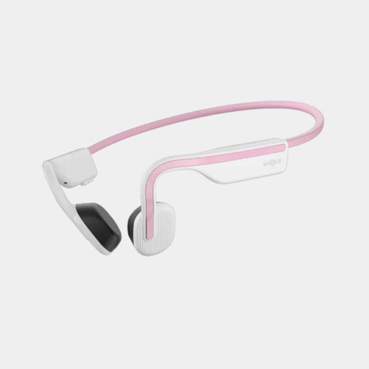 Casque Bluetooth AfterShokz OpenMove avec micro à conduction osseuse - Léger - Résistant à l'eau IP55 - Autonomie de la batterie de 6 heures - Rose himalayen 
