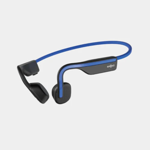 Casque Bluetooth AfterShokz OpenMove avec micro à conduction osseuse - Léger - Résistant à l'eau IP55 - Autonomie de la batterie de 6 heures - Elevation Blue 