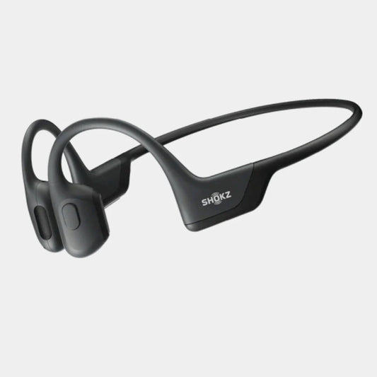 Casque Bluetooth AfterShokz OpenRun Pro avec micro antibruit, conduction osseuse de qualité supérieure - Basses améliorées - Résistant à l'eau IP55 - Autonomie de la batterie de 10 heures - Noir cosmique 