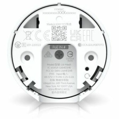 Point d'accès sans fil Ubiquiti U6 Mesh double bande IEEE 802.11 a/b/g/n/ac/ax 5,25 Gbit/s - Intérieur/extérieur U6-MESH