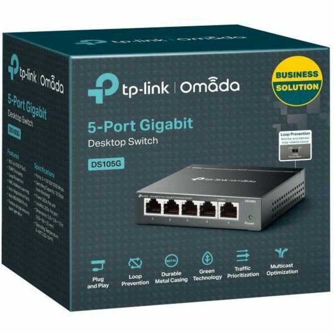 Commutateur de bureau Gigabit 5 ports TP-Link Omada DS105G