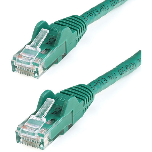 Câble Ethernet CAT6 StarTech.com de 30 cm - Gigabit sans accroc vert - 100 W PoE UTP 650 MHz - Cordon de raccordement catégorie 6 - Câblage certifié UL/TIA N6PATCH1GN