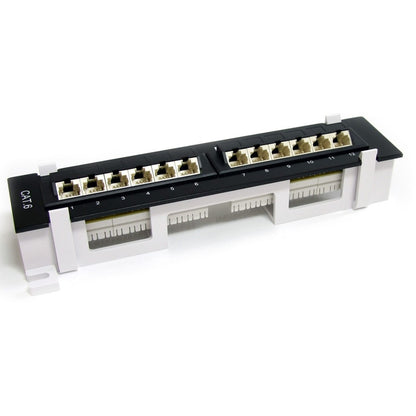 Panneau de brassage mural 12 ports 1U Cat 6 110 StarTech.com C6PANL4512