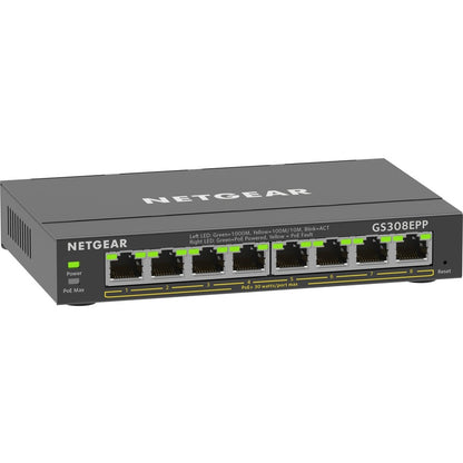 Commutateur Ethernet Gigabit PoE+ Smart Manageable Plus Netgear 8 ports GS308EPP-100NAS