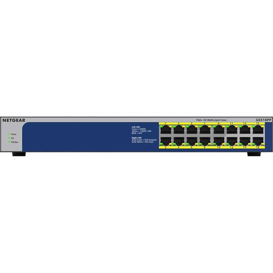 Commutateur Ethernet Netgear GS516PP GS516PP-100NAS