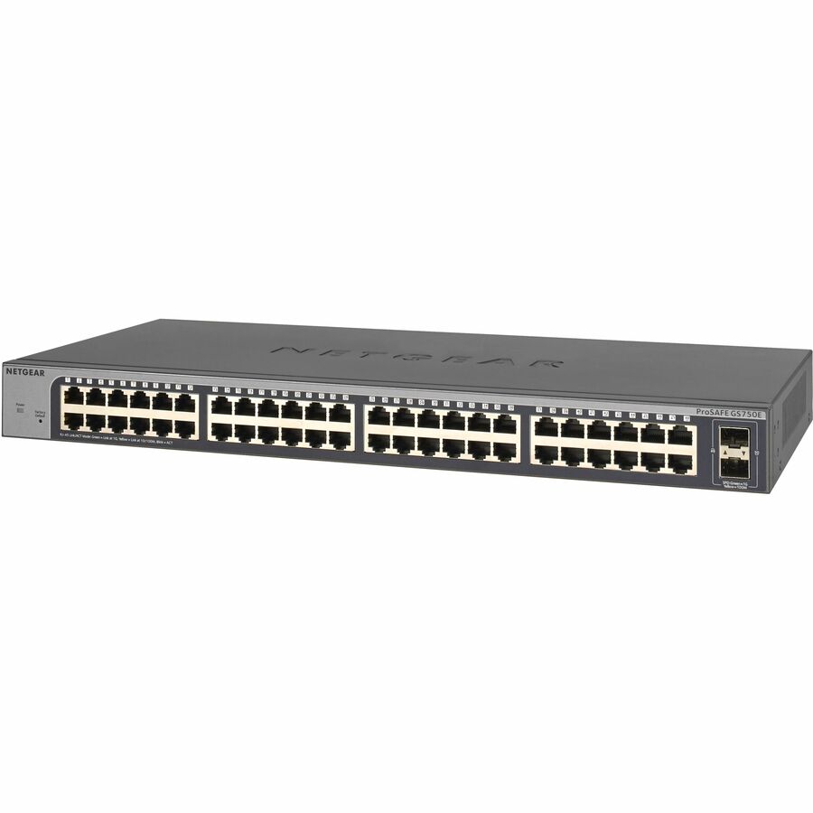 Commutateur Gigabit Smart Managed Plus Netgear 48 ports avec 2 ports SFP (GS750E) GS750E-100NAS