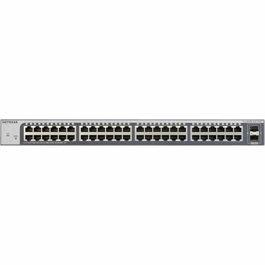 Commutateur Gigabit Smart Managed Plus Netgear 48 ports avec 2 ports SFP (GS750E) GS750E-100NAS