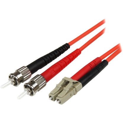 Câble à fibre optique StarTech.com 10 m - Multimode Duplex 50/125 - LSZH - LC/ST - OM2 - Câble de raccordement à fibre optique LC vers ST 50FIBLCST10