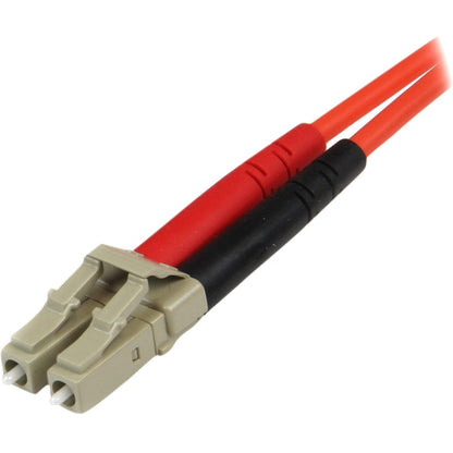Câble à fibre optique StarTech.com 10 m - Multimode Duplex 50/125 - LSZH - LC/ST - OM2 - Câble de raccordement à fibre optique LC vers ST 50FIBLCST10