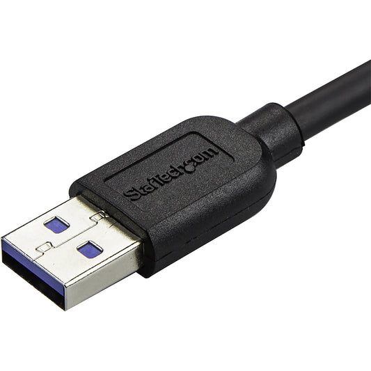 Câble micro USB 3.0 fin StarTech.com de 0,5 m (20 po) - M/M - USB 3.0 A vers micro USB coudé vers la gauche - USB 3.1 Gen 1 (5 Gbit/s) USB3AU50CMLS