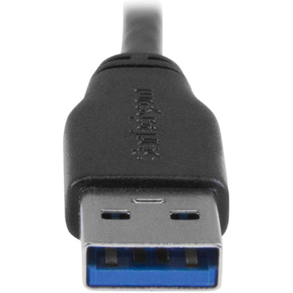 Câble micro USB 3.0 fin StarTech.com de 0,5 m (20 po) - M/M - USB 3.0 A vers micro USB coudé vers la gauche - USB 3.1 Gen 1 (5 Gbit/s) USB3AU50CMLS