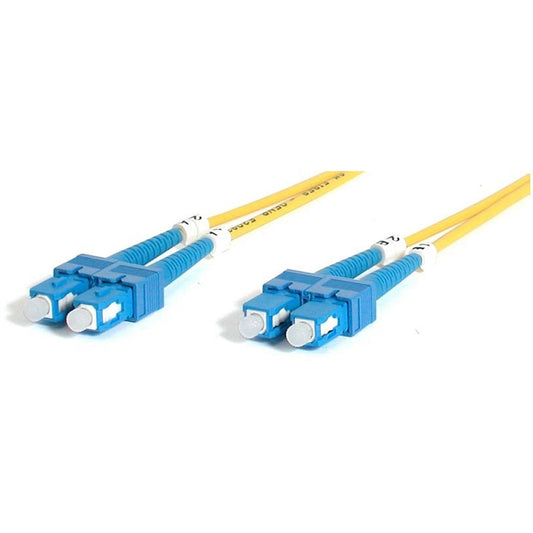 Câble à fibre optique StarTech.com de 2 m - Duplex monomode 9/125 - LSZH - SC/SC - OS1 - Câble de raccordement à fibre optique SC vers SC SMFIBSCSC2