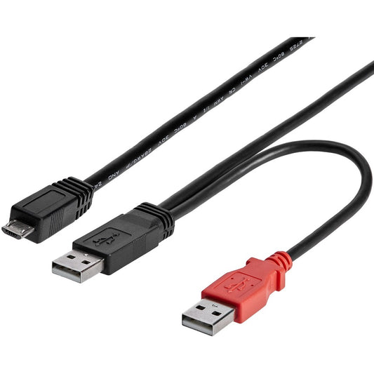 Câble USB en Y de 0,9 m pour disque dur externe StarTech.com - Double USB A vers Micro B USB2HAUBY3