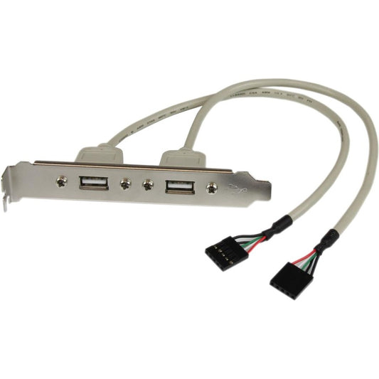 Adaptateur de plaque d'emplacement USB A femelle à 2 ports StarTech.com USBPLATE