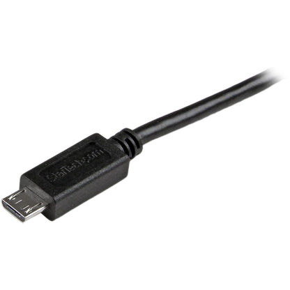 Câble de charge et de synchronisation USB vers micro USB fin StarTech.com de 30 cm pour smartphones et tablettes - A vers Micro BM/M USBAUB1BK