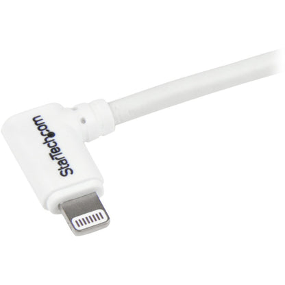 Câble coudé Lightning vers USB StarTech.com de 1 m - Blanc - Câble coudé Lightning pour iPhone/iPod/iPad USBLT1MWR