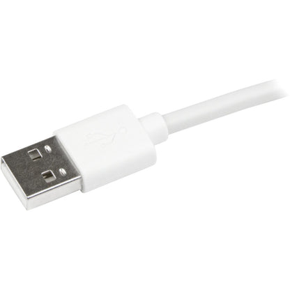 Câble coudé Lightning vers USB StarTech.com de 1 m - Blanc - Câble coudé Lightning pour iPhone/iPod/iPad USBLT1MWR