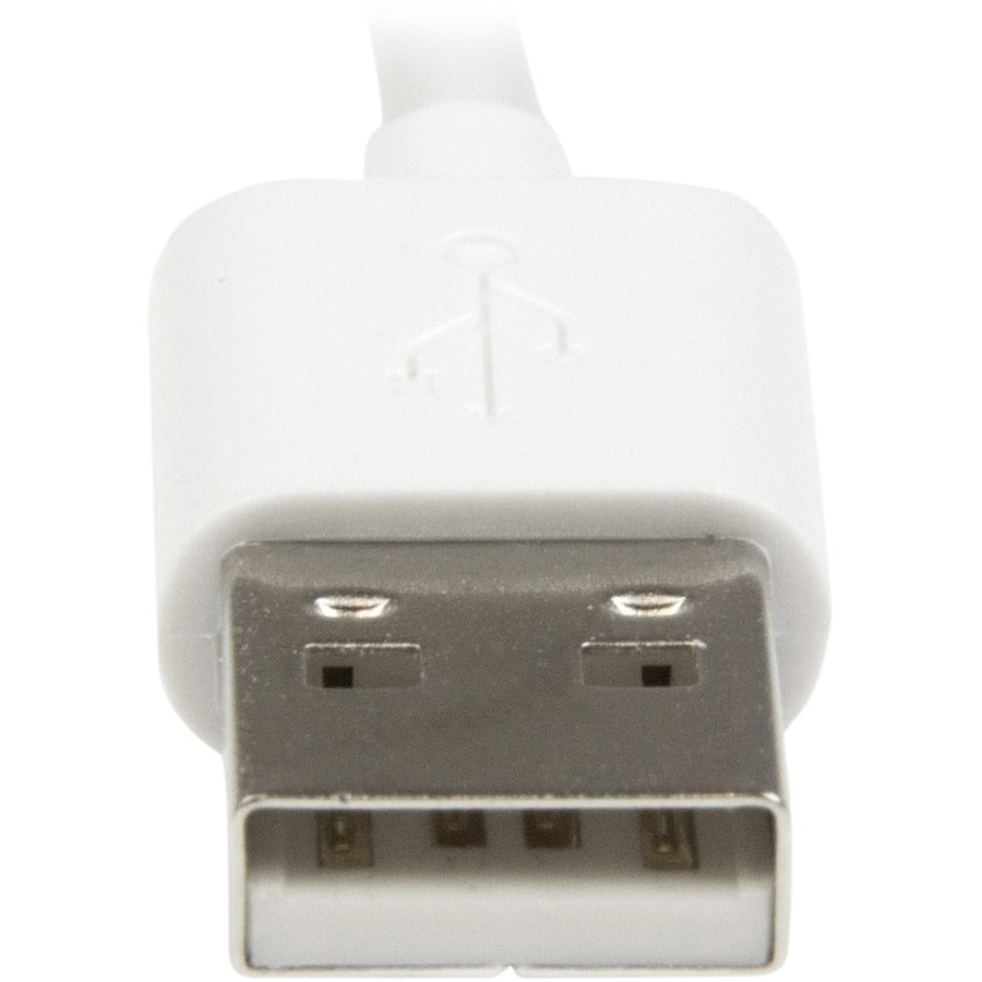 Câble coudé Lightning vers USB StarTech.com de 1 m - Blanc - Câble coudé Lightning pour iPhone/iPod/iPad USBLT1MWR