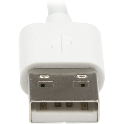 Câble coudé Lightning vers USB StarTech.com de 1 m - Blanc - Câble coudé Lightning pour iPhone/iPod/iPad USBLT1MWR