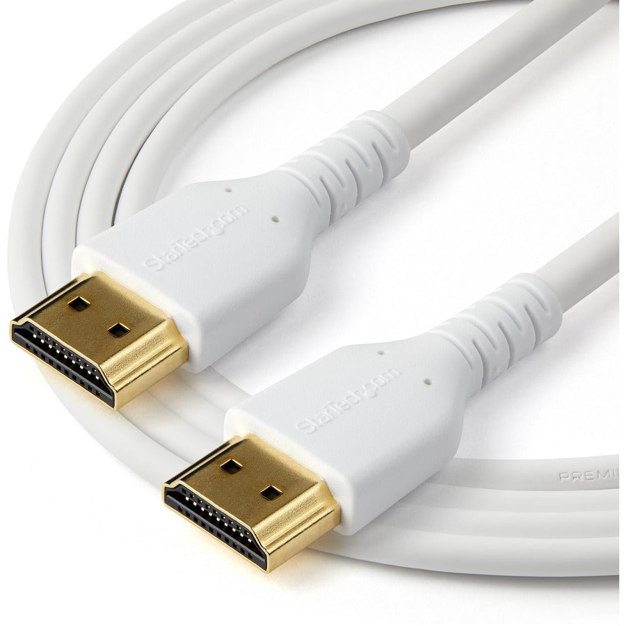 Câble HDMI 2.0 certifié de qualité supérieure StarTech.com de 2 m avec Ethernet - Câble de moniteur HDMI Ultra HD robuste et durable de 1,8 m haute vitesse UHD 4K 60 Hz HDR RHDMM2MPW