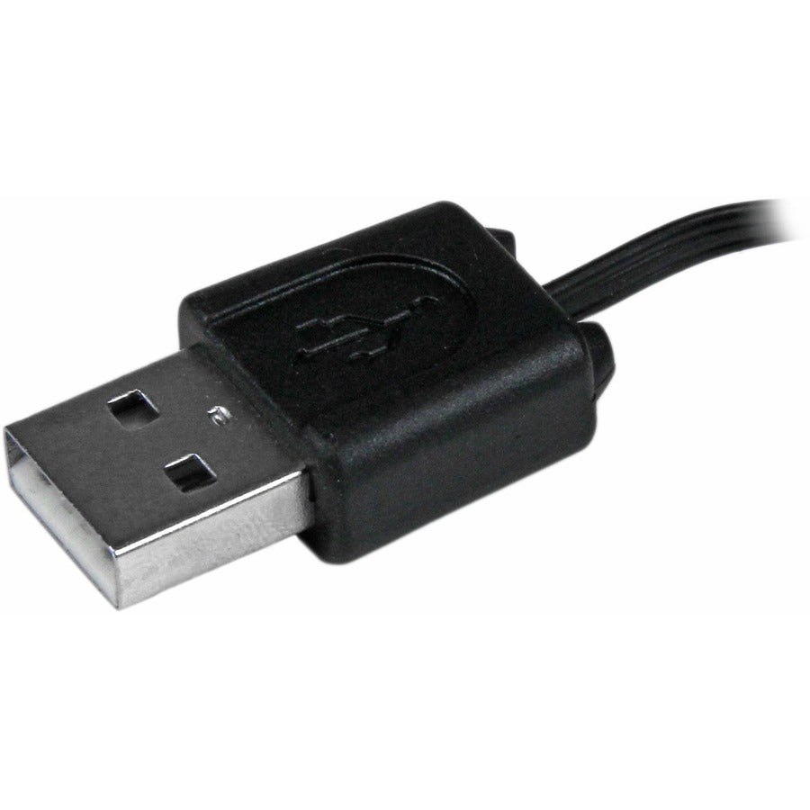 Câble USB rétractable StarTech.com de 2,5 pieds - USB vers Micro USB et Mini USB - M/M USBRETAUBMB