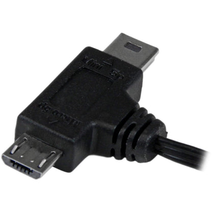 Câble USB rétractable StarTech.com de 2,5 pieds - USB vers Micro USB et Mini USB - M/M USBRETAUBMB