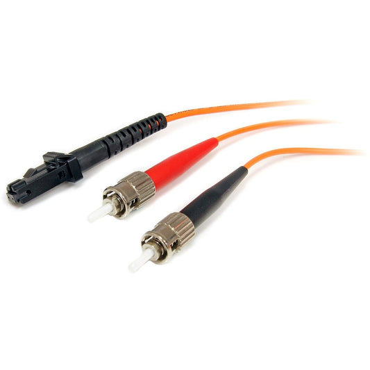 Câble à fibre optique StarTech.com de 1 m - Duplex multimode 62,5/125 - LSZH - MTRJ/ST - OM1 - Câble de raccordement à fibre optique MTRJ vers ST FIBMTST1