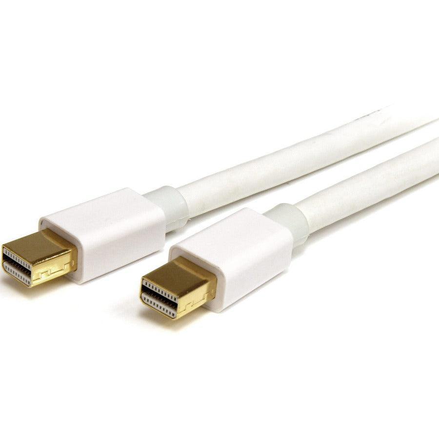 StarTech.com Câble Mini DisplayPort 3 m, vidéo 4K x 2K Ultra HD, câble Mini DisplayPort 1.2, câble Mini DP pour moniteur Blanc Cordon mDP MDPMM3MW