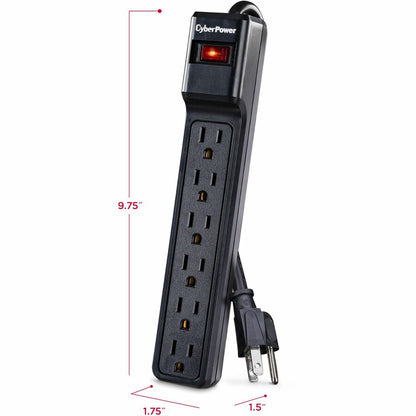 Parasurtenseur CyberPower CSB604 Essential à 6 prises avec 900 joules et cordon de 4 pieds - Boîtes marron unies CSB604