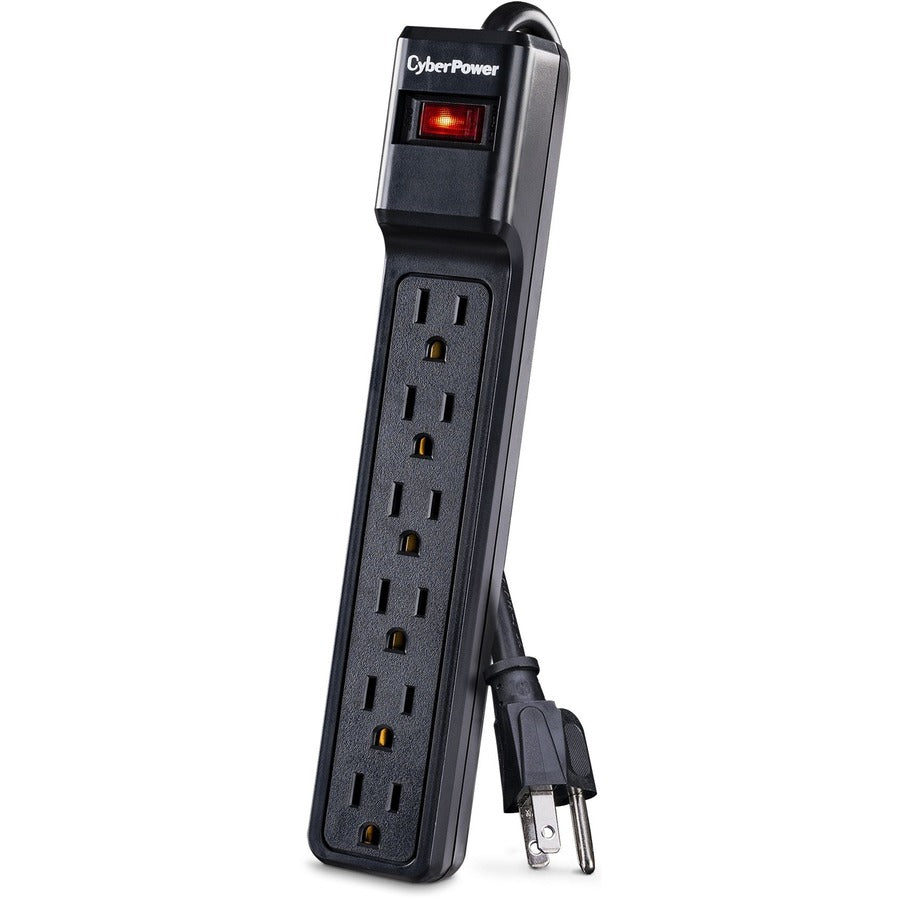 Parasurtenseur CyberPower CSB604 Essential à 6 prises avec 900 joules et cordon de 4 pieds - Boîtes marron unies CSB604