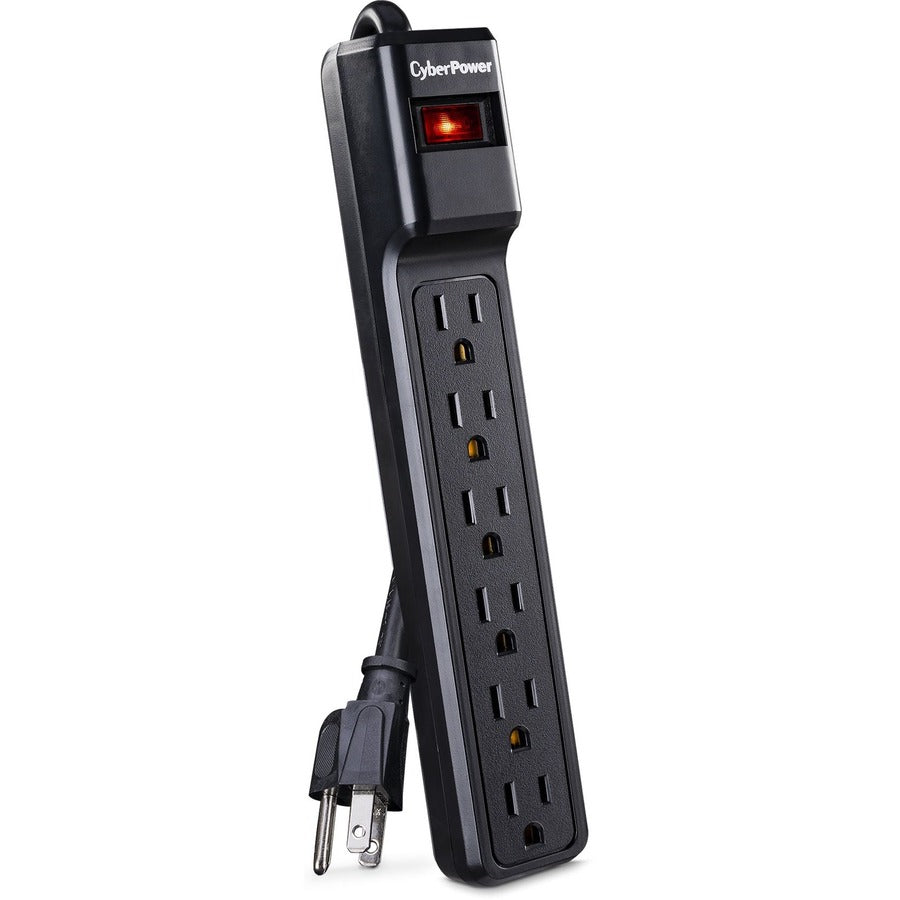 Parasurtenseur CyberPower CSB604 Essential à 6 prises avec 900 joules et cordon de 4 pieds - Boîtes marron unies CSB604
