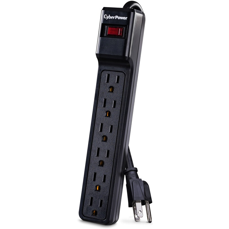 Parasurtenseur CyberPower CSB6012 Essential à 6 prises avec 1 200 joules et cordon de 12 pieds - Boîtes marron unies CSB6012