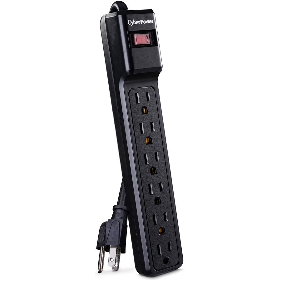 Parasurtenseur CyberPower CSB6012 Essential à 6 prises avec 1 200 joules et cordon de 12 pieds - Boîtes marron unies CSB6012
