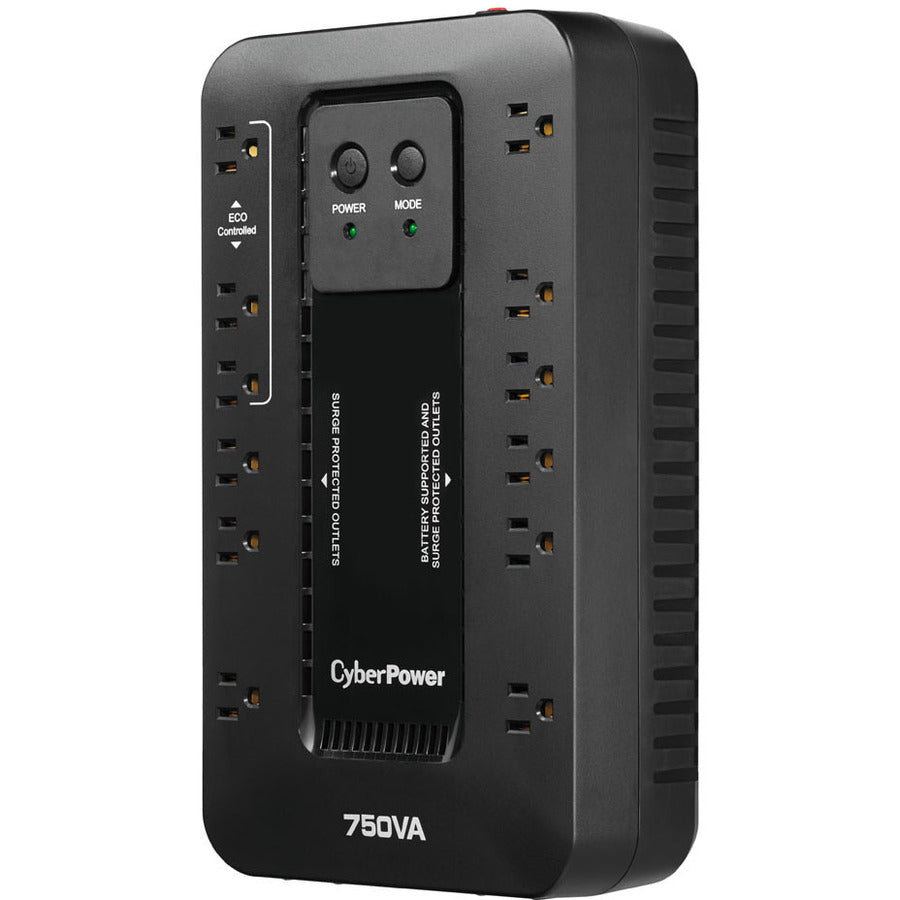 Systèmes d'alimentation sans coupure CyberPower EC750G Ecologic - Capacité : 750 VA / 450 W EC750G