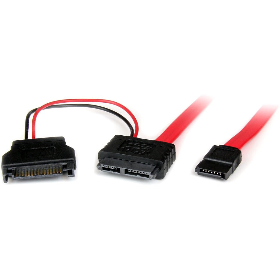 StarTech.com Câble adaptateur Slimline SATA femelle vers SATA de 0,5 m avec alimentation SATA SLSATAF50CMS