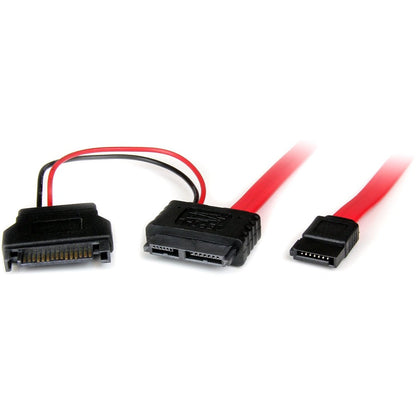 StarTech.com Câble adaptateur Slimline SATA femelle vers SATA de 0,5 m avec alimentation SATA SLSATAF50CMS
