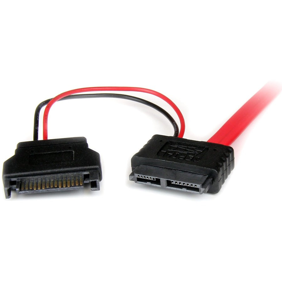 StarTech.com Câble adaptateur Slimline SATA femelle vers SATA de 0,5 m avec alimentation SATA SLSATAF50CMS