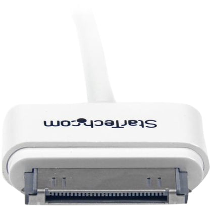 Câble StarTech.com de 1 m (3 pi) avec connecteur Apple Dock vers USB coudé vers la gauche pour iPod/iPhone/iPad avec connecteur étagé USB2ADC1MUL