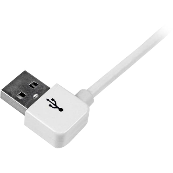 Câble StarTech.com de 1 m (3 pi) avec connecteur Apple Dock vers USB coudé vers la gauche pour iPod/iPhone/iPad avec connecteur étagé USB2ADC1MUL