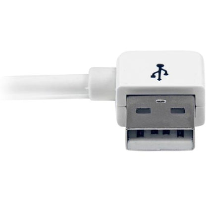 Câble StarTech.com de 1 m (3 pi) avec connecteur Apple Dock vers USB coudé vers la gauche pour iPod/iPhone/iPad avec connecteur étagé USB2ADC1MUL