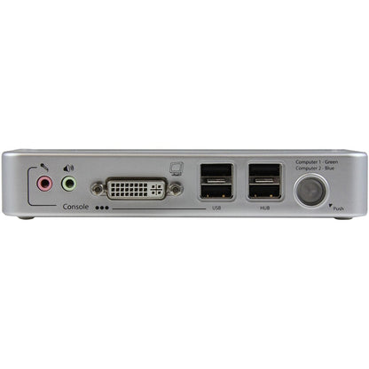 StarTech.com Kit de commutateur KVM USB DVI à 2 ports avec câbles Hub USB 2.0 et audio - KVM USB DVI avec câbles et commutation audio - Commutateur KVM / audio / USB - USB - 2 ports - 1 utilisateur local SV211KDVI