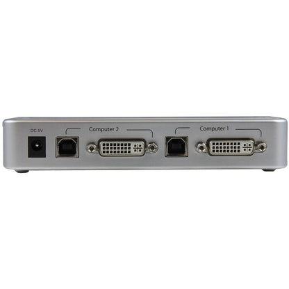 StarTech.com Kit de commutateur KVM USB DVI à 2 ports avec câbles Hub USB 2.0 et audio - KVM USB DVI avec câbles et commutation audio - Commutateur KVM / audio / USB - USB - 2 ports - 1 utilisateur local SV211KDVI